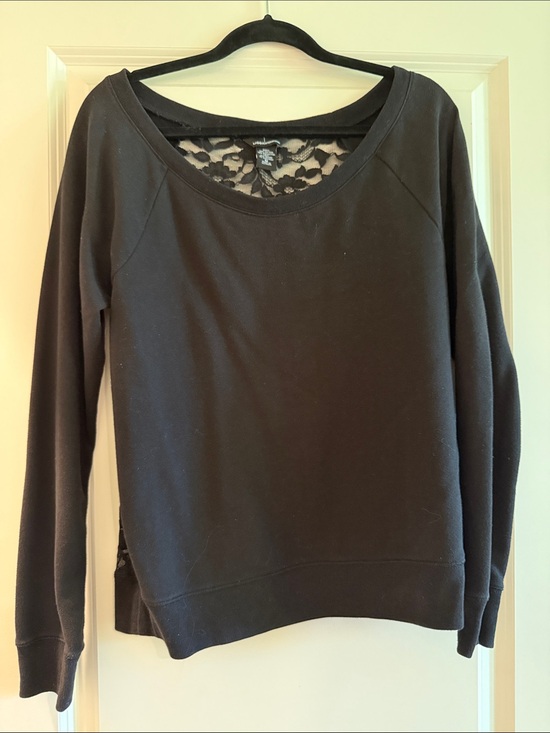 Moda International Tops - Moda International Black Lace Pullover Top